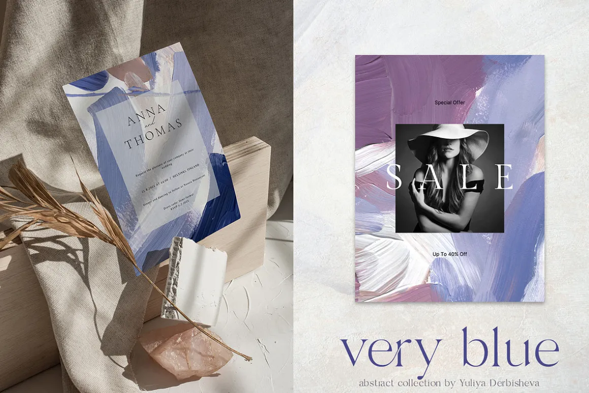 VERY PERI & BLUE abstract textures