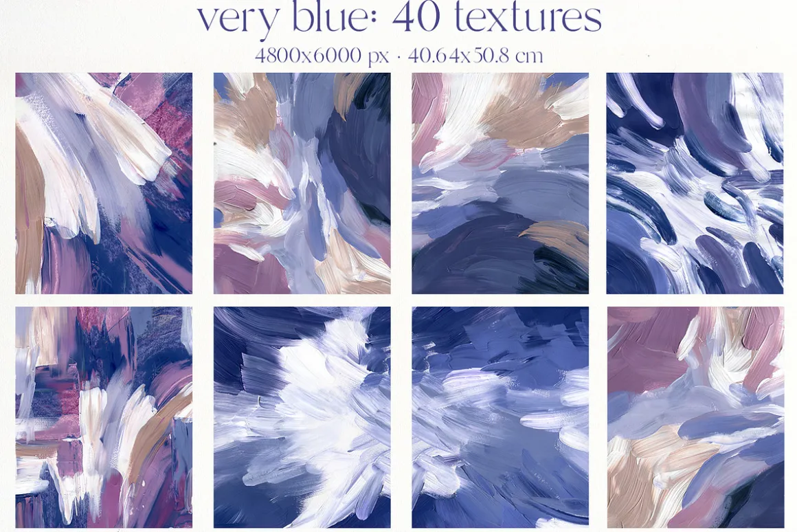 VERY PERI & BLUE abstract textures