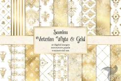 Victorian White and Gold Patterns