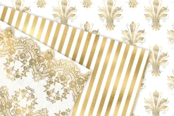 Victorian White and Gold Patterns