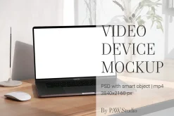 Video Device Mockup Laptop MacBook