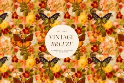 Vintage Breeze Floral Collage Art