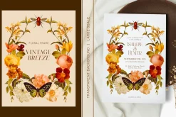 Vintage Breeze Floral Collage Art
