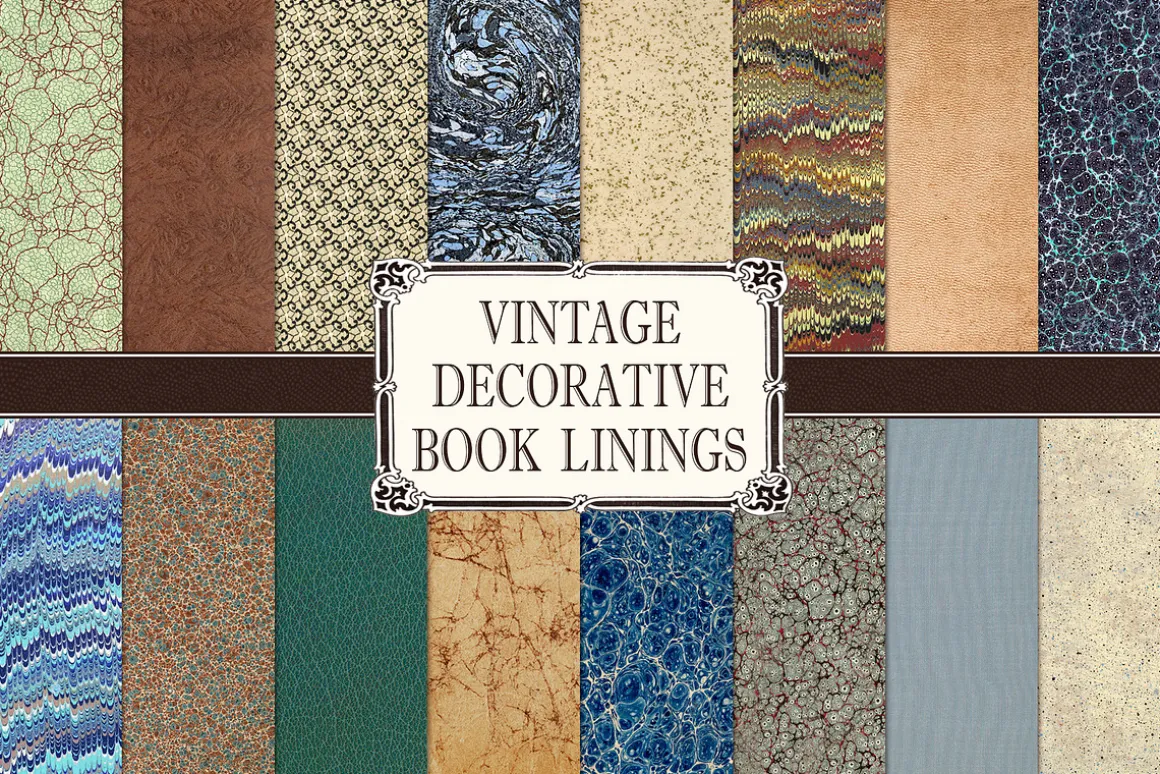 Vintage Decorative Book Linings