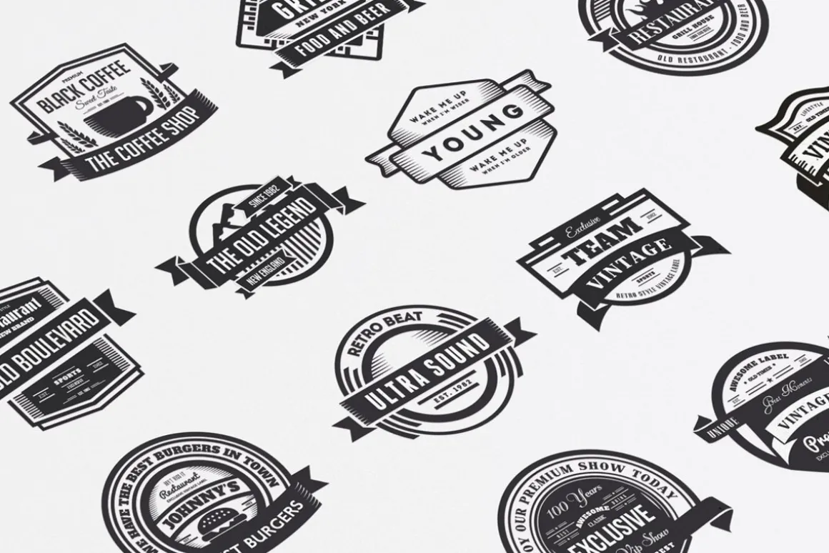 Vintage Logos Labels & Badges