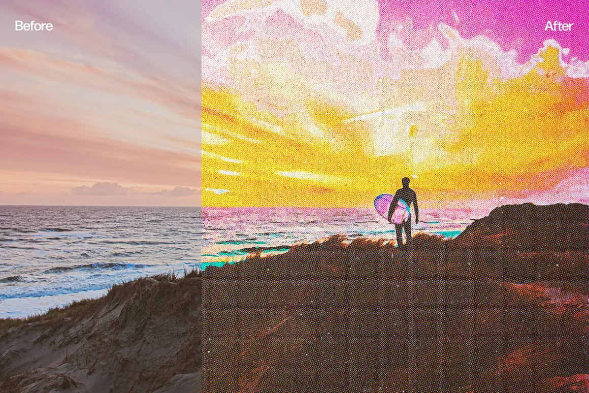 Vintage Postcard Photo Effect