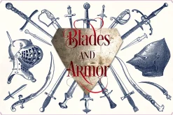 Vintage sword and armor illustration
