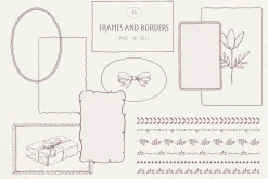 Vintage Christmas Line art winter