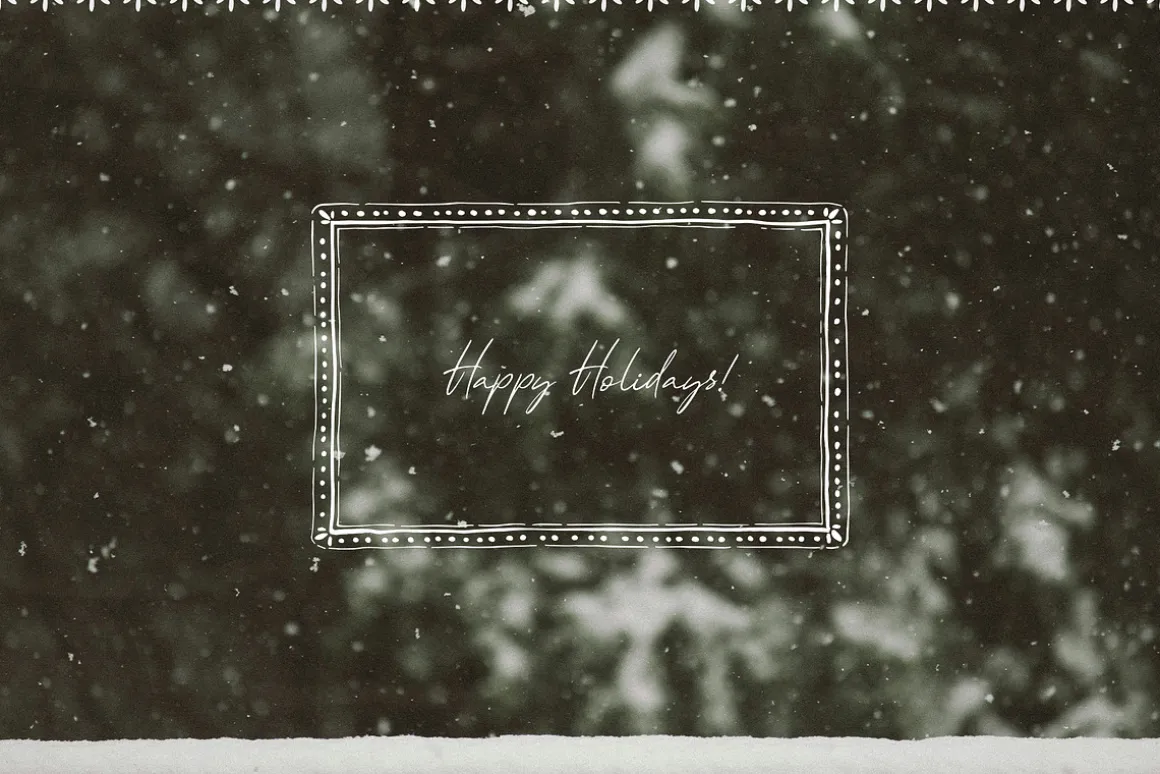 Vintage Christmas Line art winter