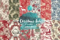 Vintage Christmas Toile Patterns