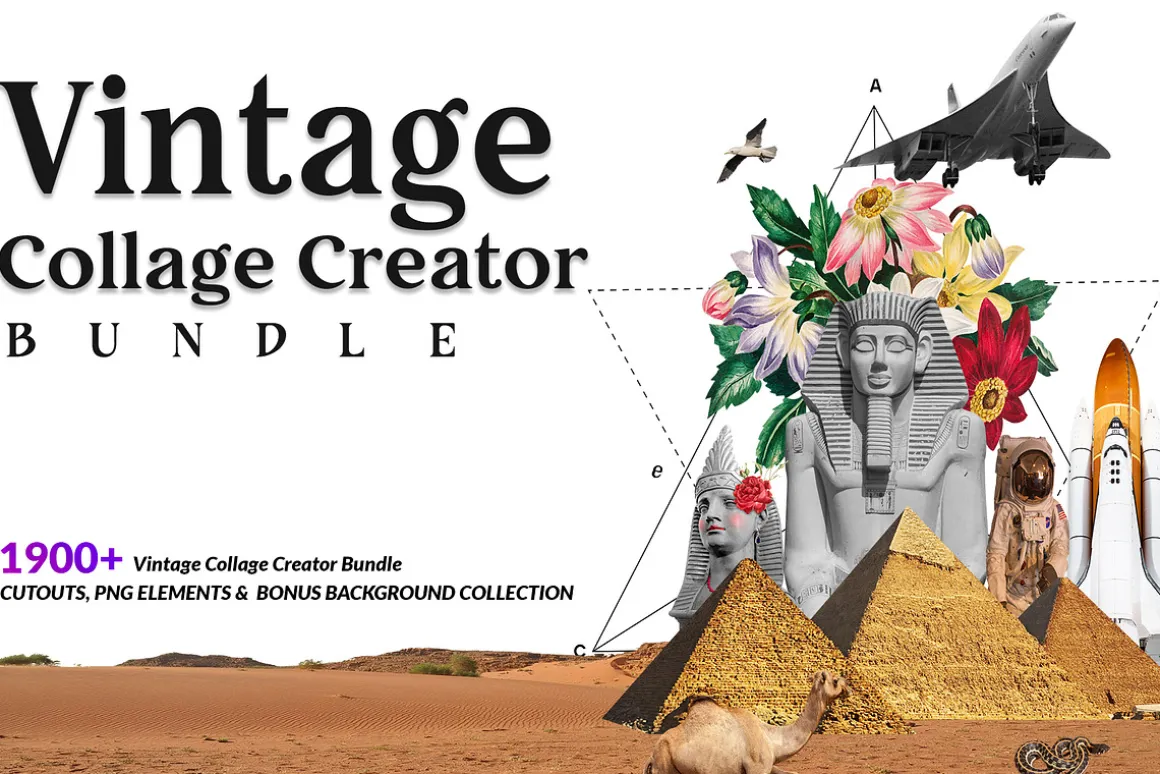 1900+ Vintage Collage Creator Bundle