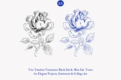 vintage doodles sketched clipart set