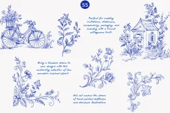 vintage doodles sketched clipart set
