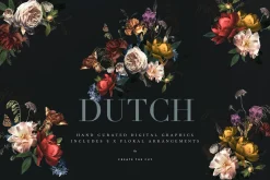 Vintage Floral Clip Art - Dutch