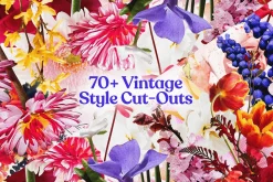70+ Vintage Floral Cut-Outs