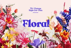 70+ Vintage Floral Cut-Outs