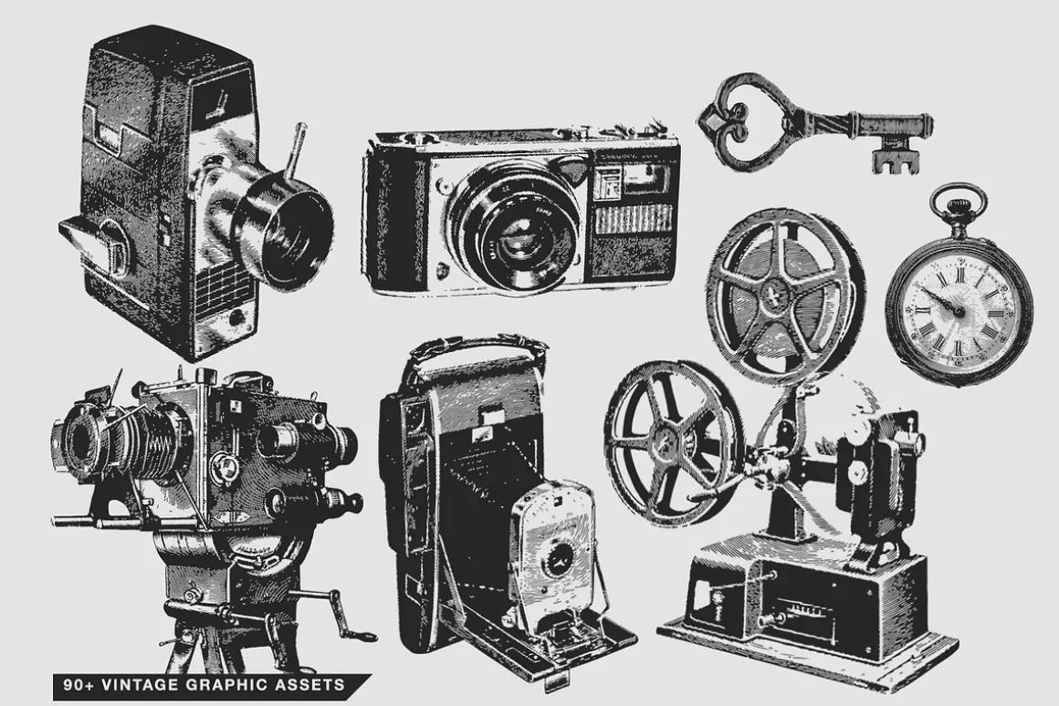 90+ Vintage Graphic Assets