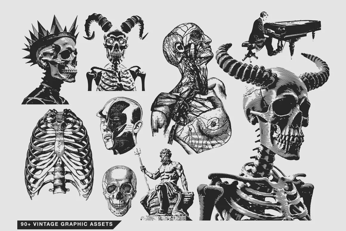 90+ Vintage Graphic Assets