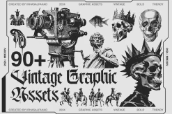 90+ Vintage Graphic Assets