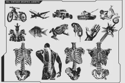 90+ Vintage Graphic Assets