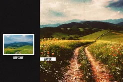 Vintage Landscape Square And Poster