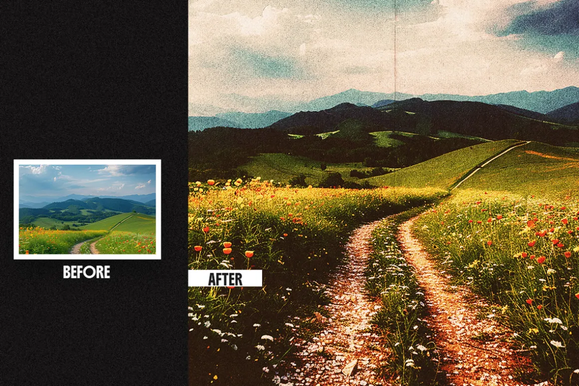 Vintage Landscape Square And Poster