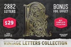 Vintage Letter L Vector And PNG