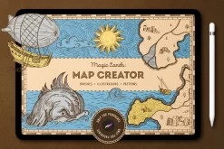 Vintage Map: Procreate Brushes