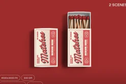 Vintage Matchbox Packaging Mockup