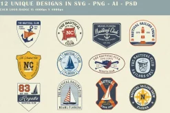 Vintage Nautical Logo Pack