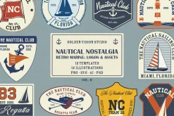 Vintage Nautical Logo Pack