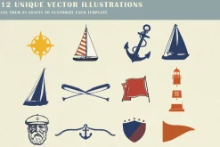 Vintage Nautical Logo Pack