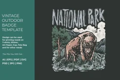 Vintage Outdoor Badge Adventure