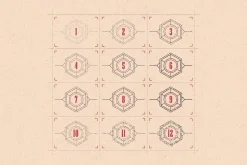 12 Vintage Outline Brushes