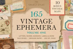165 Vintage Paper Ephemera Vol. 1