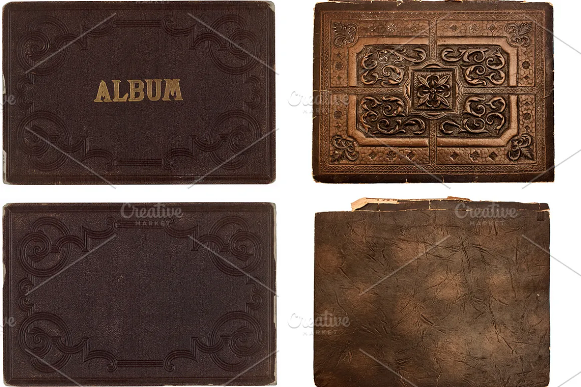 Vintage Photo Album Cover Textures