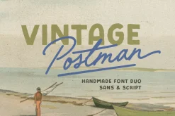 Vintage Postman - Handmade Font Duo