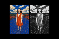 Vintage Riso Poster Photo Effect