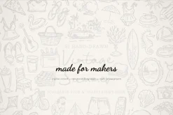 Vintage Summer Illustration Set