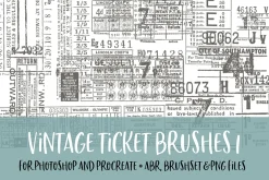 Vintage Tickets 1 Brush for PS/PRO