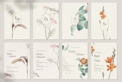 48 Vintage Wedding Cards Collection
