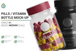 Vitamins Bottle Mockup
