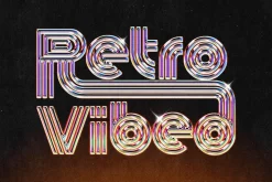 Vivid Retro Style Chrome Effect