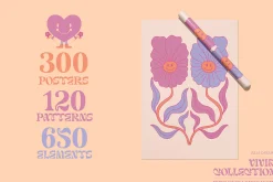 1070+ Vivid Posters Patterns Bundle