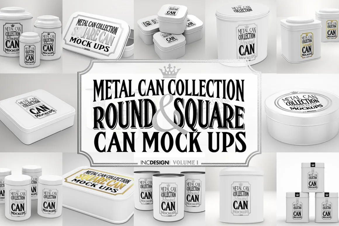 Vol1. Metal Can Mockup Collection