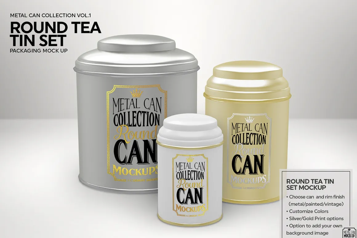 Vol1. Metal Can Mockup Collection