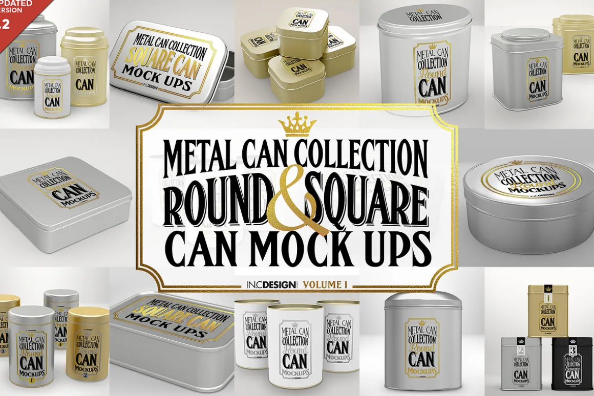 Vol1. Metal Can Mockup Collection