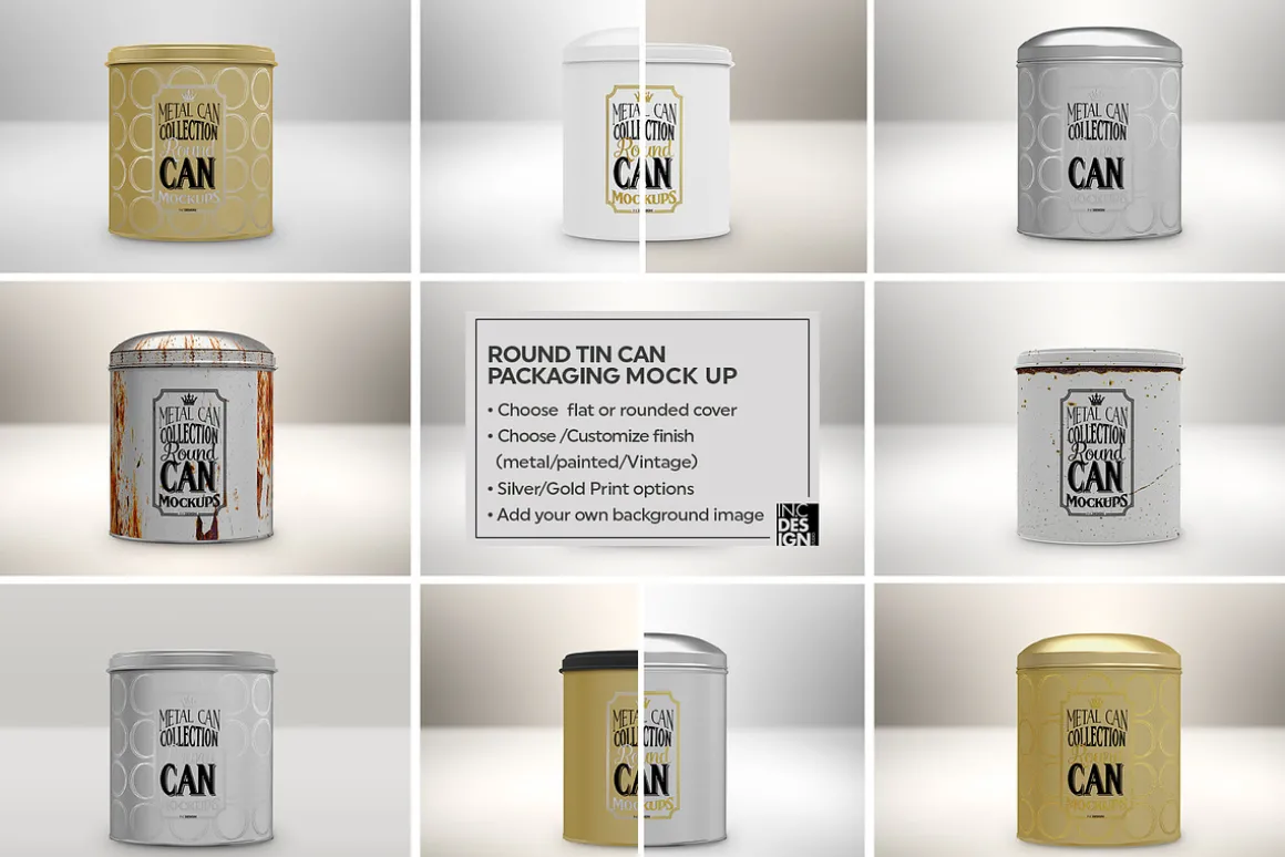 Vol1. Metal Can Mockup Collection