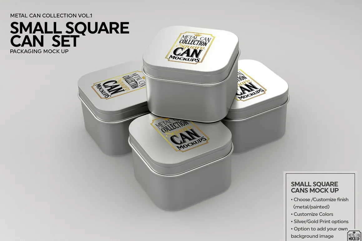 Vol1. Metal Can Mockup Collection