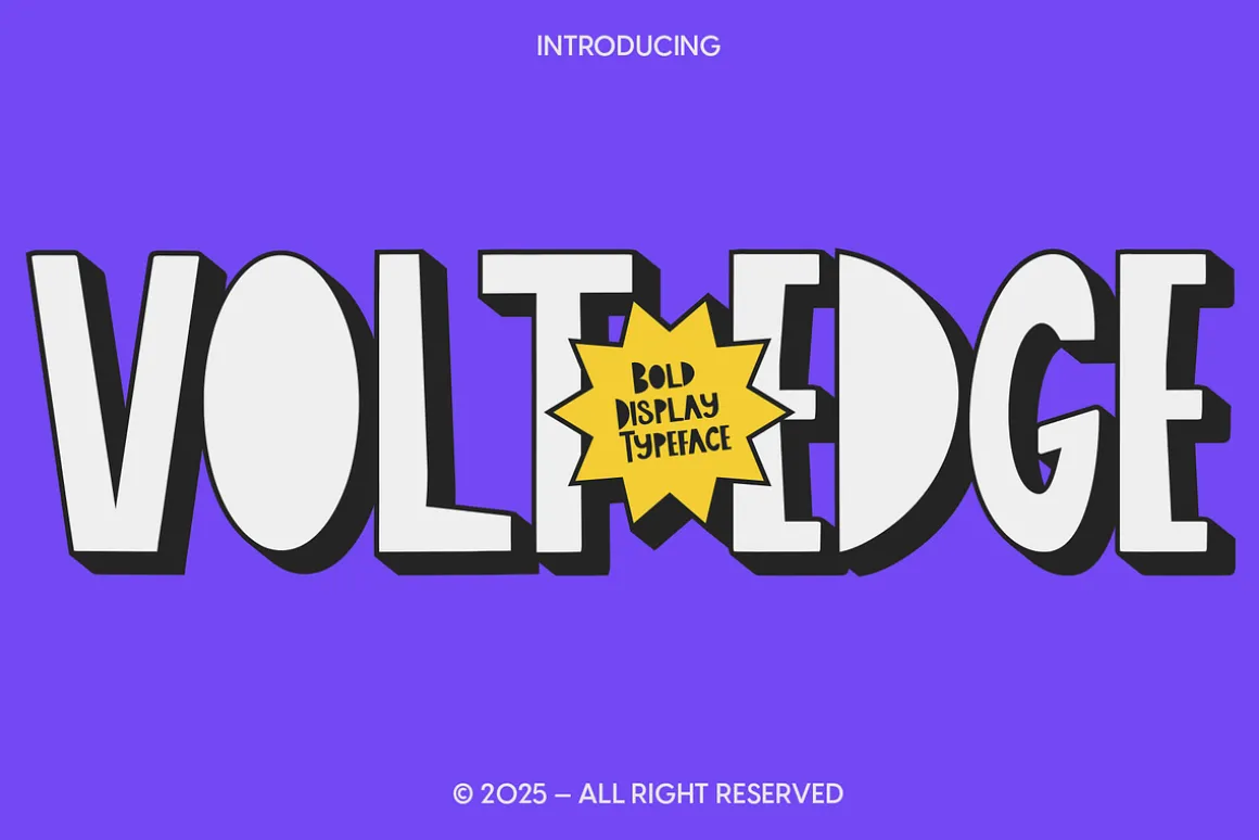 Volt Edge - Bold Display Typeface